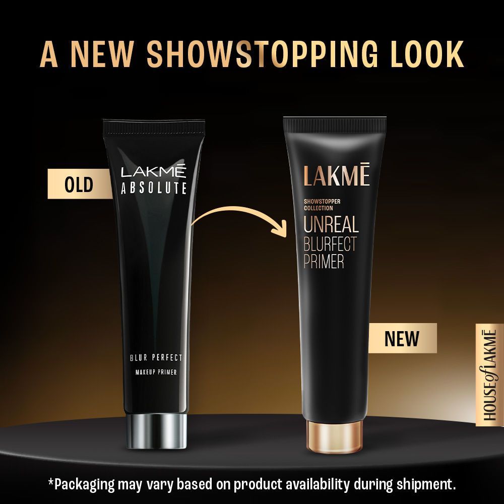 Lakme Unreal Blur Perfect Face Primer, Mattifies & Blurs Pores, Lightweight, Waterproof