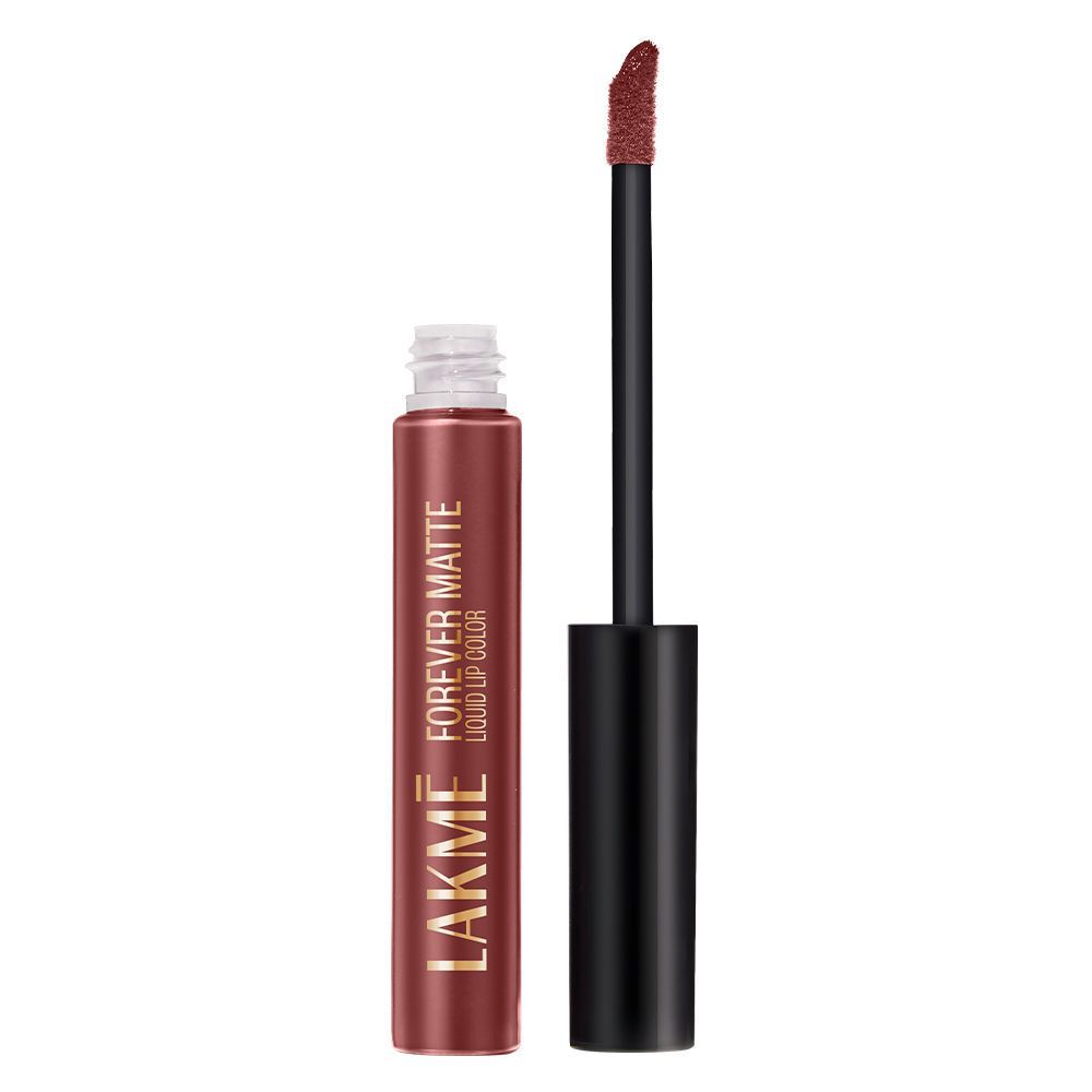 Lakme Forever Matte Liquid Lip Color, 16Hr Lipstick, Lightweight & Transferproof - Nude Dream