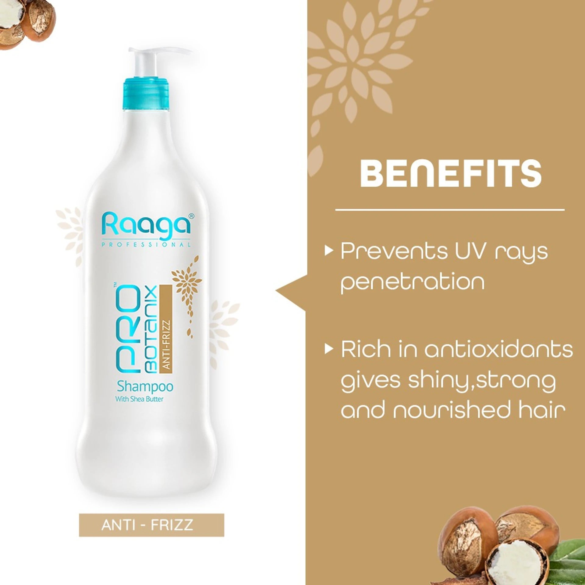 RAAGA ANTI FRIZZ SHAMPOO 1000ml