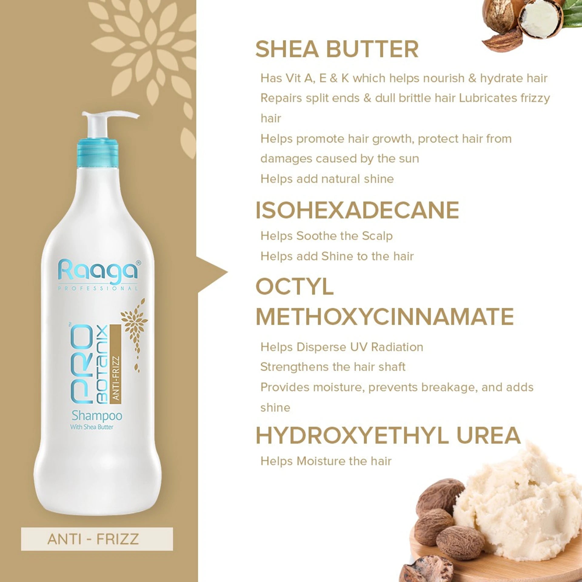 RAAGA ANTI FRIZZ SHAMPOO 1000ml