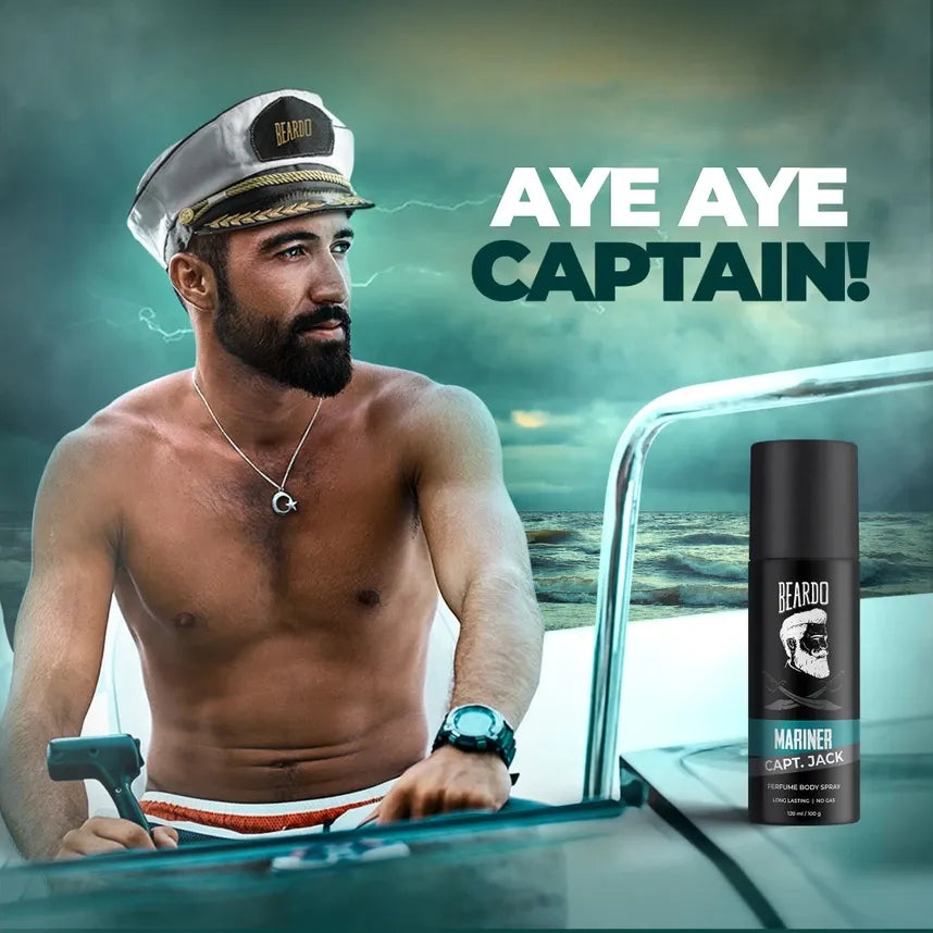 BEARDO Mariner Capt Jack Perfume Body Spray 150ml