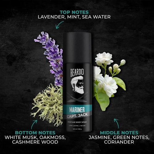 BEARDO Mariner Capt Jack Perfume Body Spray 150ml