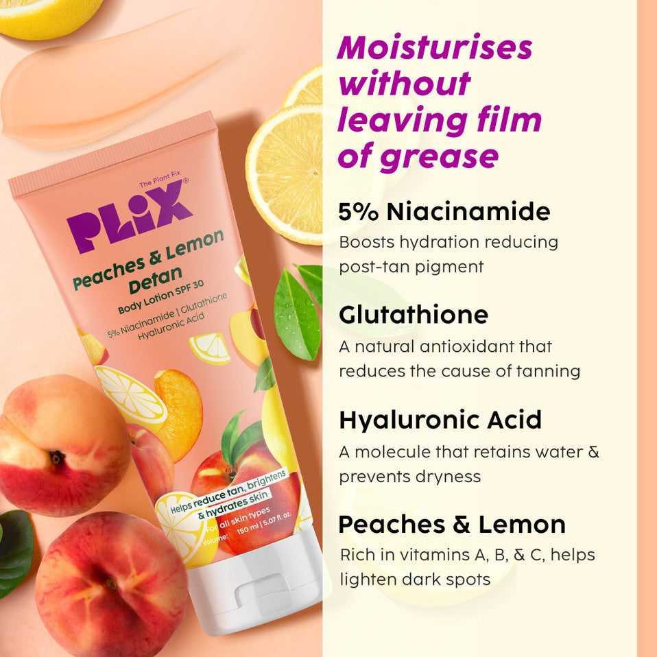 PLIX PEACHES 5% DETAN BODY LOTION