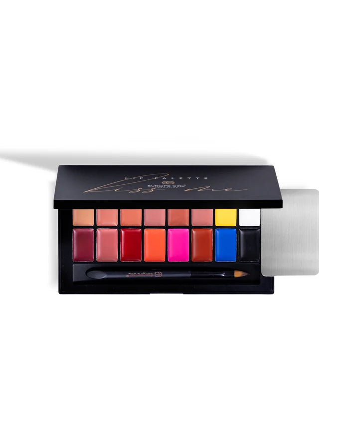 EUROPE GIRL Kiss Me Lip Palette | 16 Creamy Matte Shades
