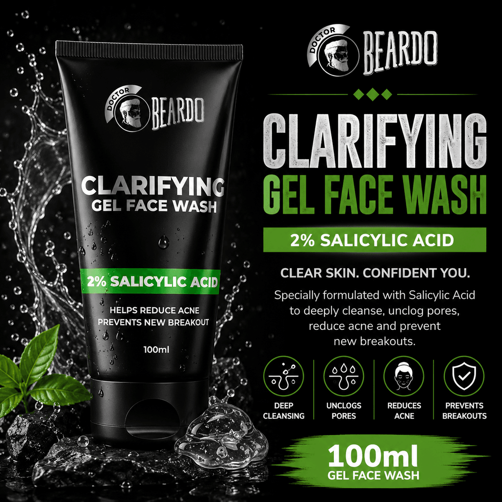 BEARDO CLARIFYING GEL FACE WASH 2% SALICYLIC ACID 100ml