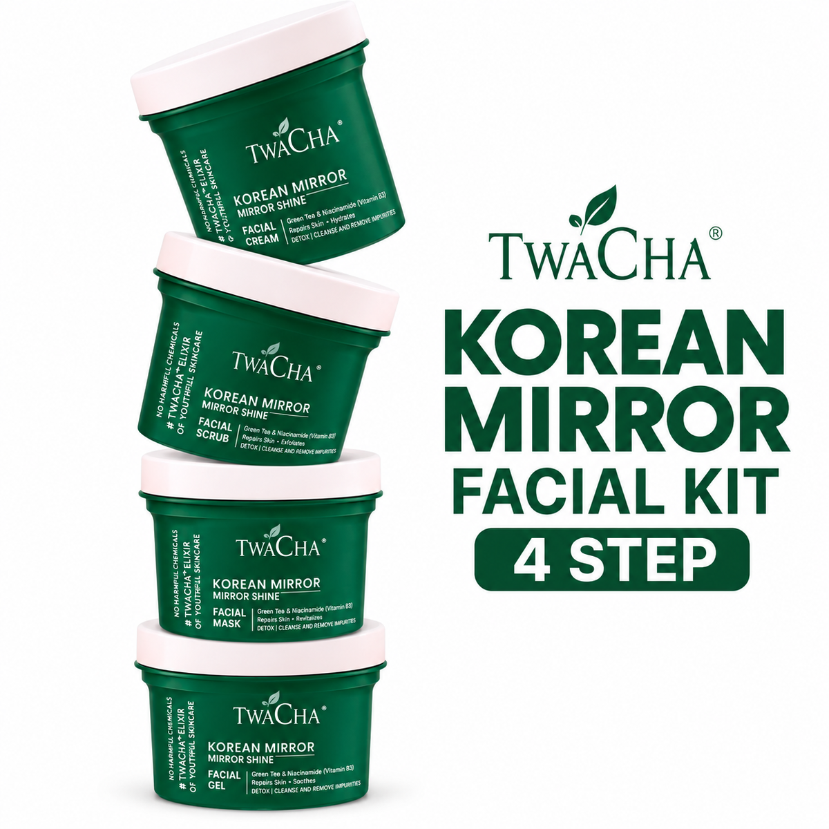 TWACHA KOREAN MIRROR FACIAL KIT 4 STEP