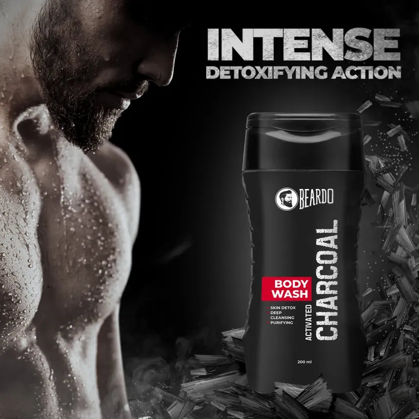 BEARDO CHARCOAL ACTIVATED BODY WASH 200ml