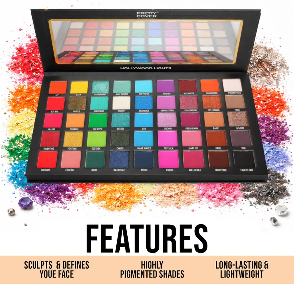 PRETTY COVER 45-Colour Classic Elegance Eyeshadow Palette