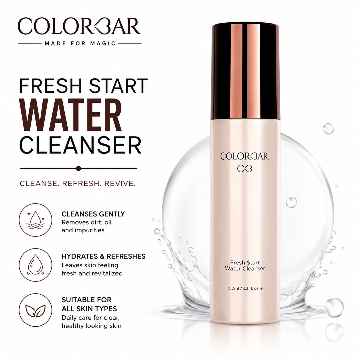 COLORBAR FRESH START WATER CLEANSER
