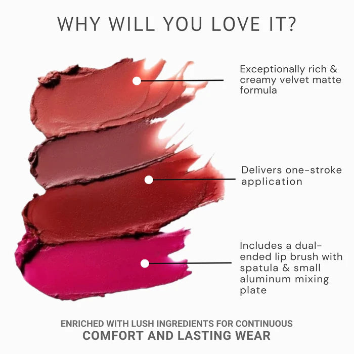 EUROPE GIRL Kiss Me Lip Palette | 16 Creamy Matte Shades