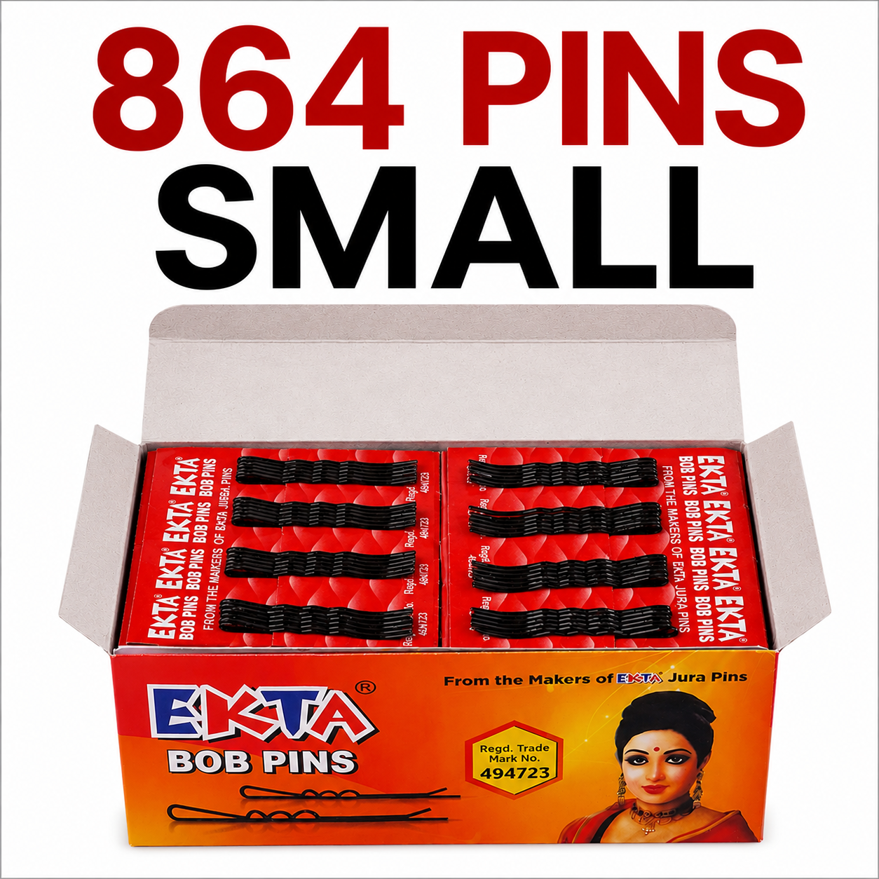 EKTA BOB PINS SMALL 864 PINS