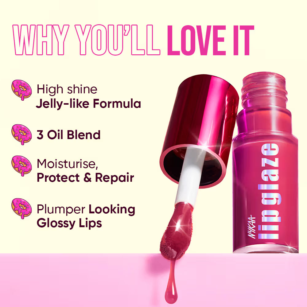 Nykaa LipGlaze Lip Oil Pink Meringue