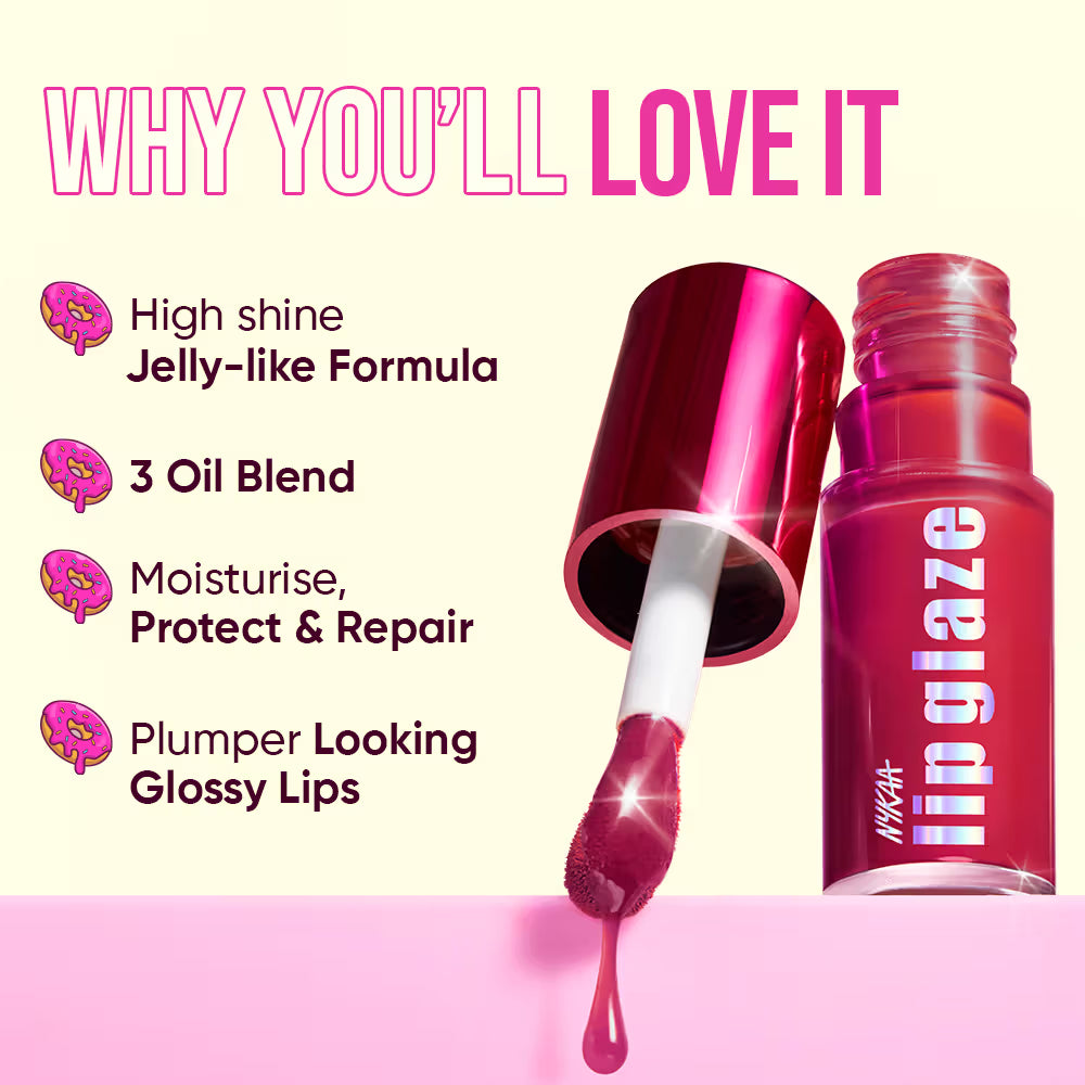 Nykaa LipGlaze Lip Oil Raspberry Ganache