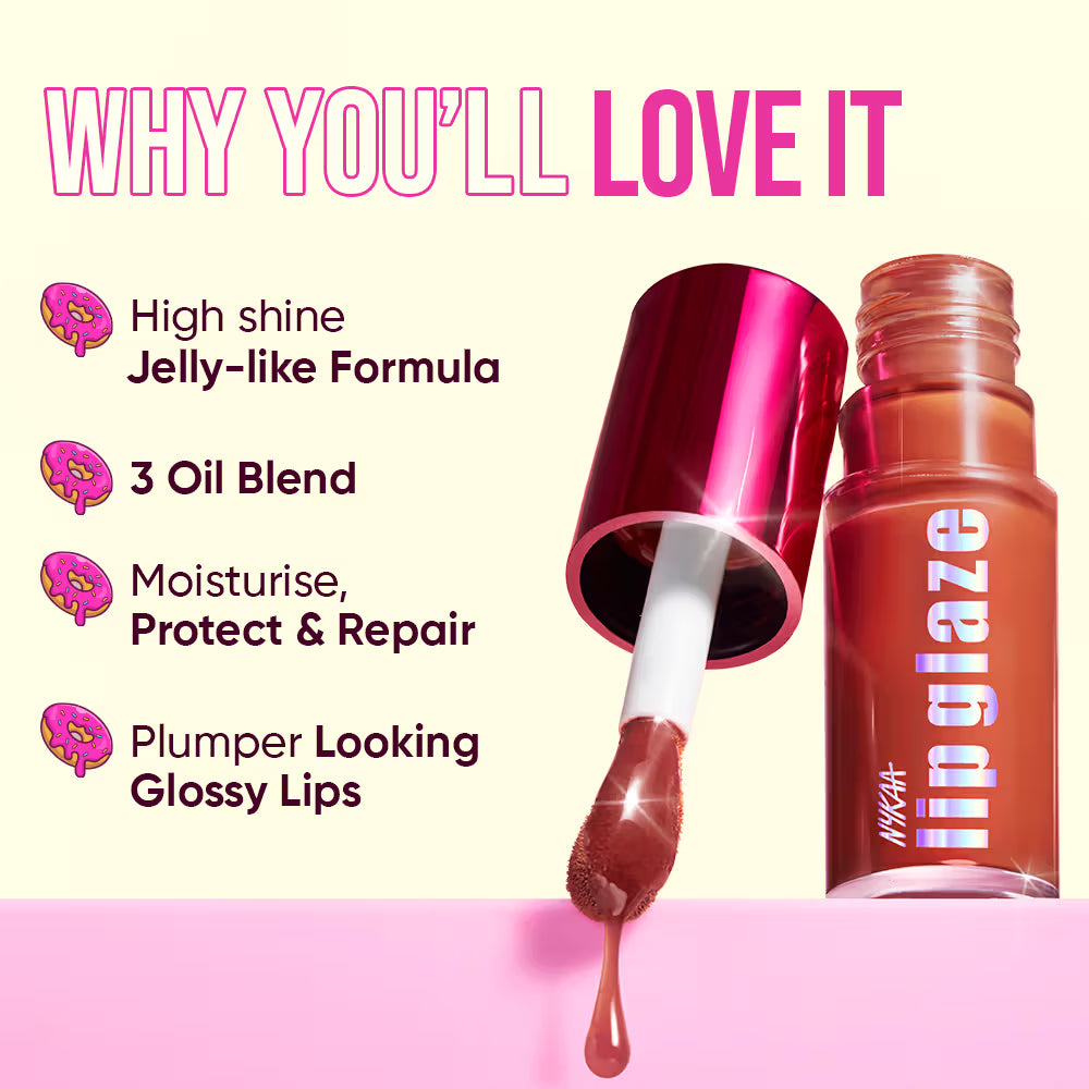 Nykaa LipGlaze Lip Oil Caramel Pudding