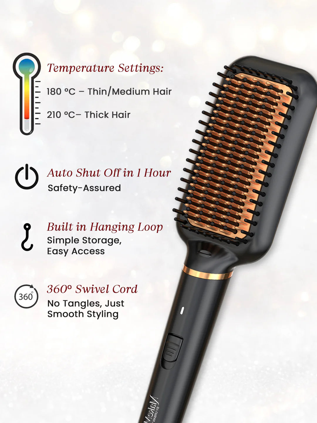 URBAN YOG MAKE ME BOLD FRIZZ FREE STRAIGHTENING BRUSH