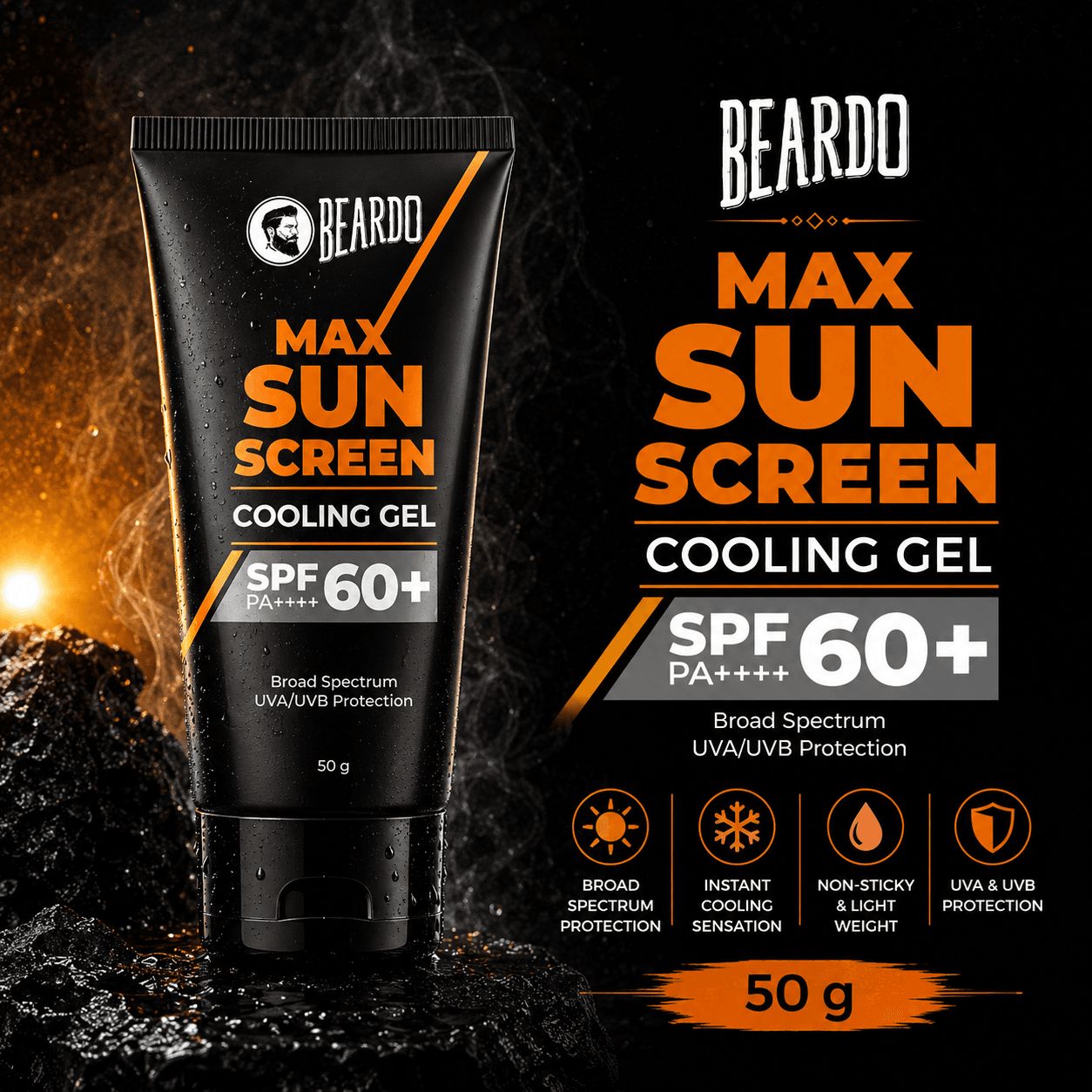 Beardo Max Cooling Gel Sunscreen SPF 60+ PA++++