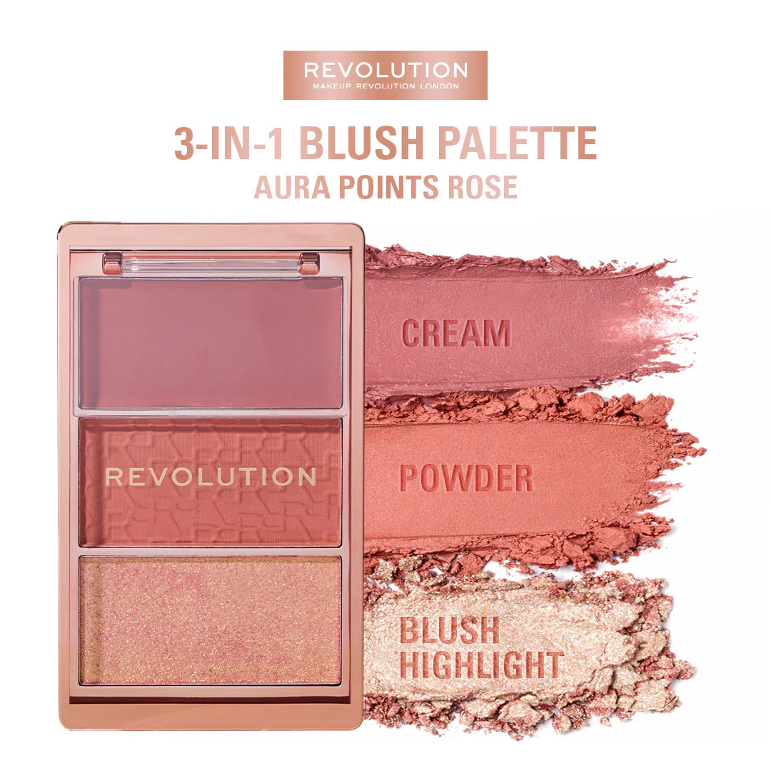 Revolution Blush Icon Palette aura points rose