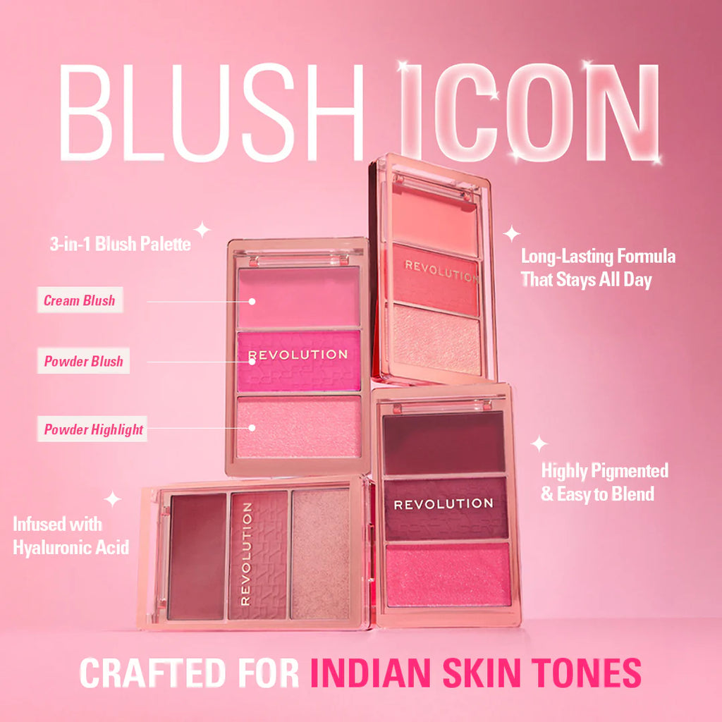 Revolution Blush Icon Palette aura points rose