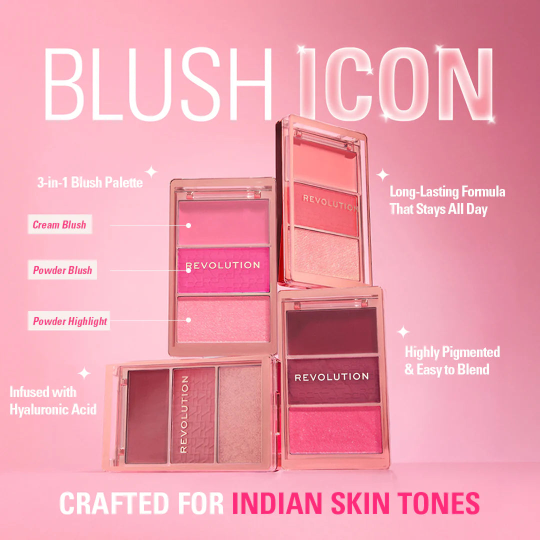 Revolution Blush Icon Palette aura points rose