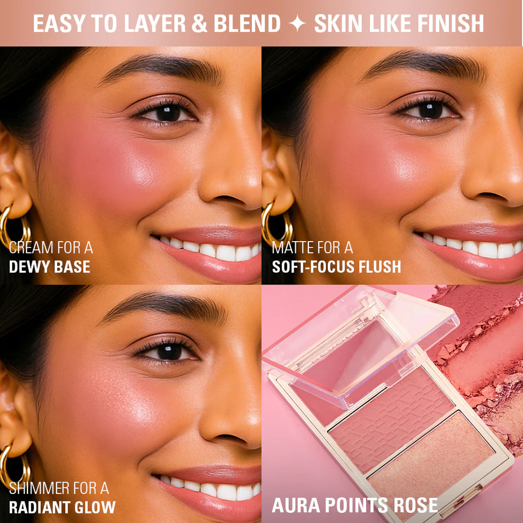 Revolution Blush Icon Palette aura points rose