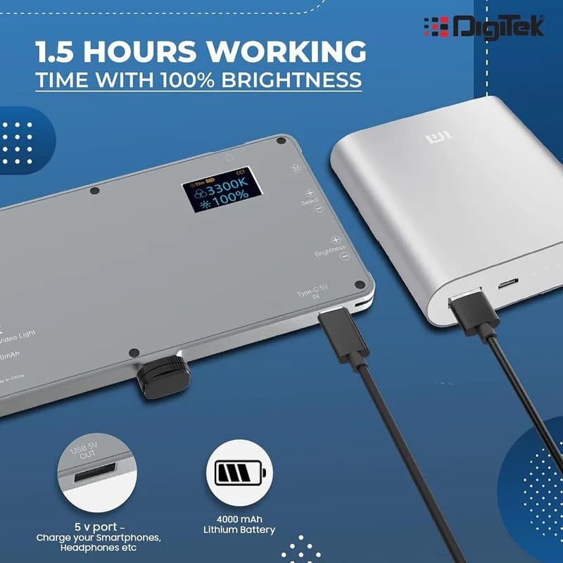 DIGITEK PORTABLE RGB LED VIDEO LIGHT D135