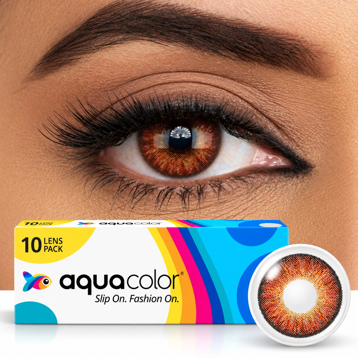 AQUALENS DAILY LENS NAUGHTY BROWN (PAIR OF 5)