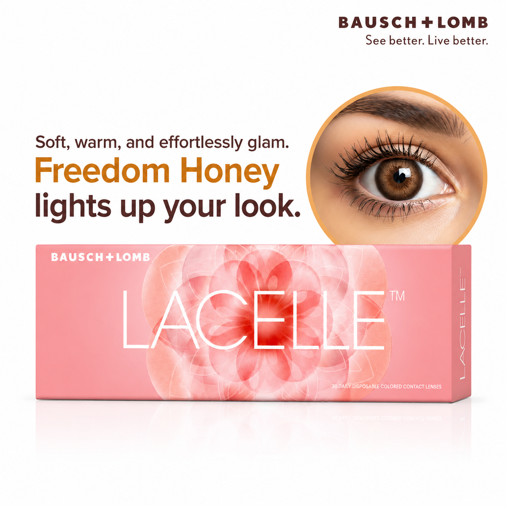 BAUSCH + LOMB LACELLE FREEDOM HONEY PACK OF 5 PAIRS