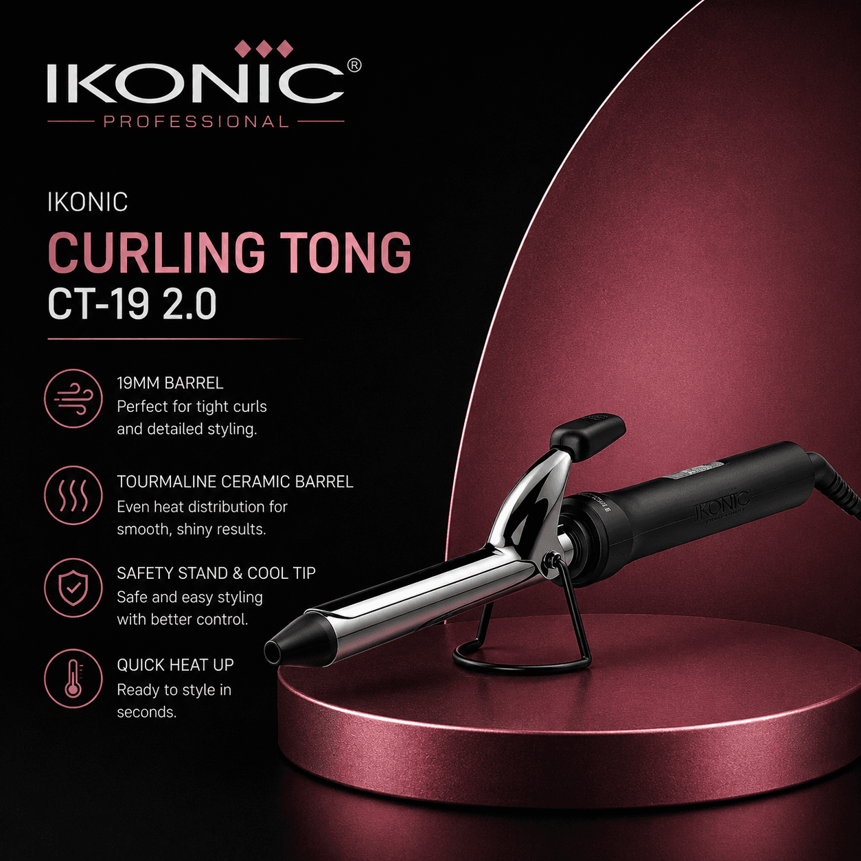 IKONIC Curling Tong CT-19 2.0