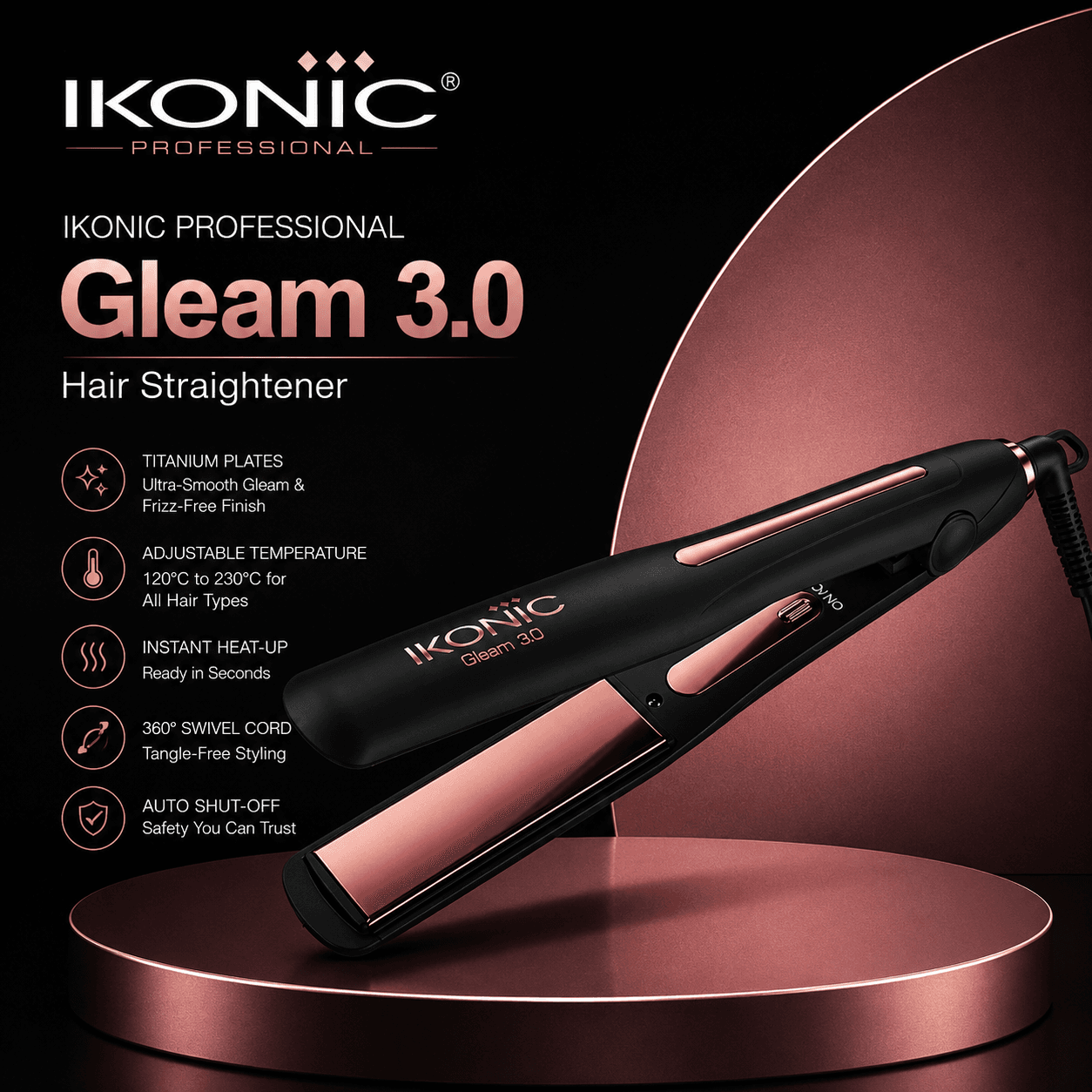 IKONIC Hair Iron Gleam 3.0