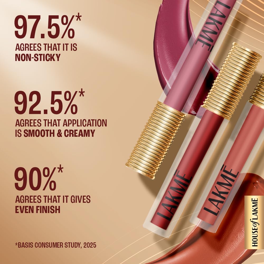 LAKME The Original Collection Ultimate Glam Liquid Lipstick - 27 Nude Hue