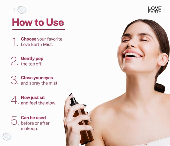 LOVE EARTH FACE MIST ROSE WATER 100ml