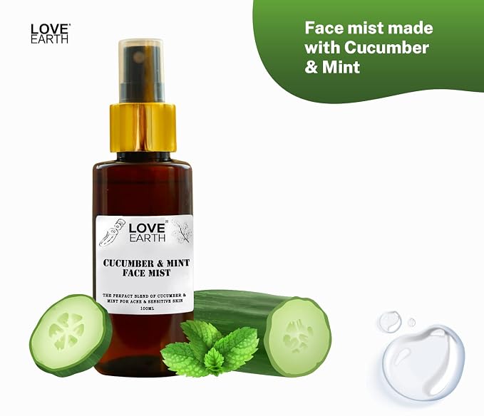 Love Earth Cucumber Mint Face Mist Toner  100ml