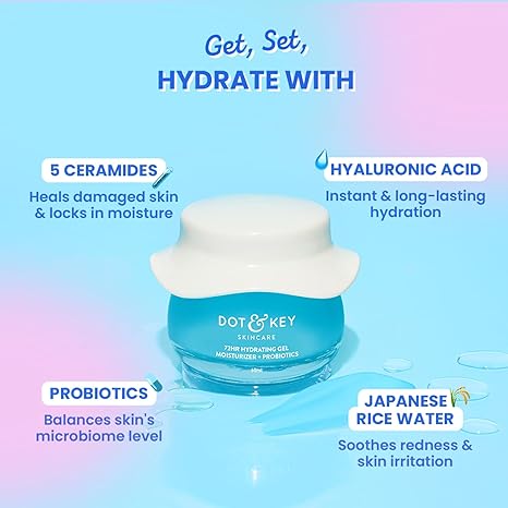 Dot & Key 72HR Hydrating Gel Moisturizer + Probiotics 60 ml