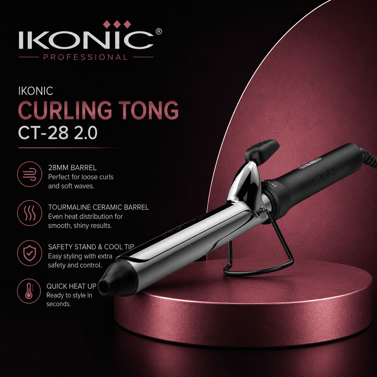 IKONIC Curling Tong CT-28 2.0