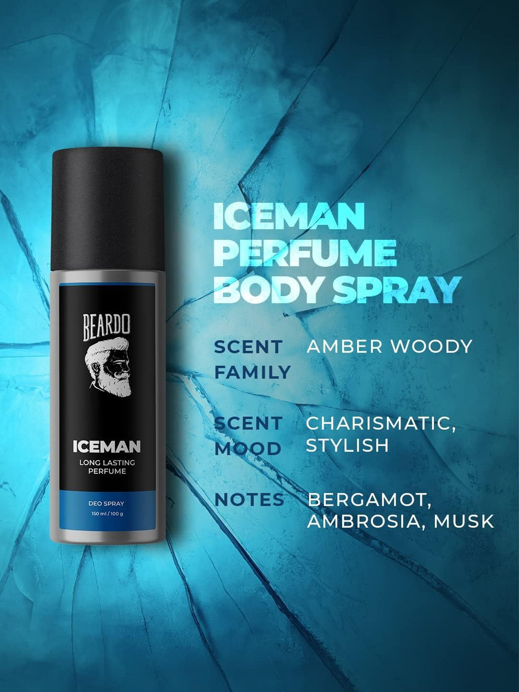 Beardo ICEMAN Body Spray for Men 150ml