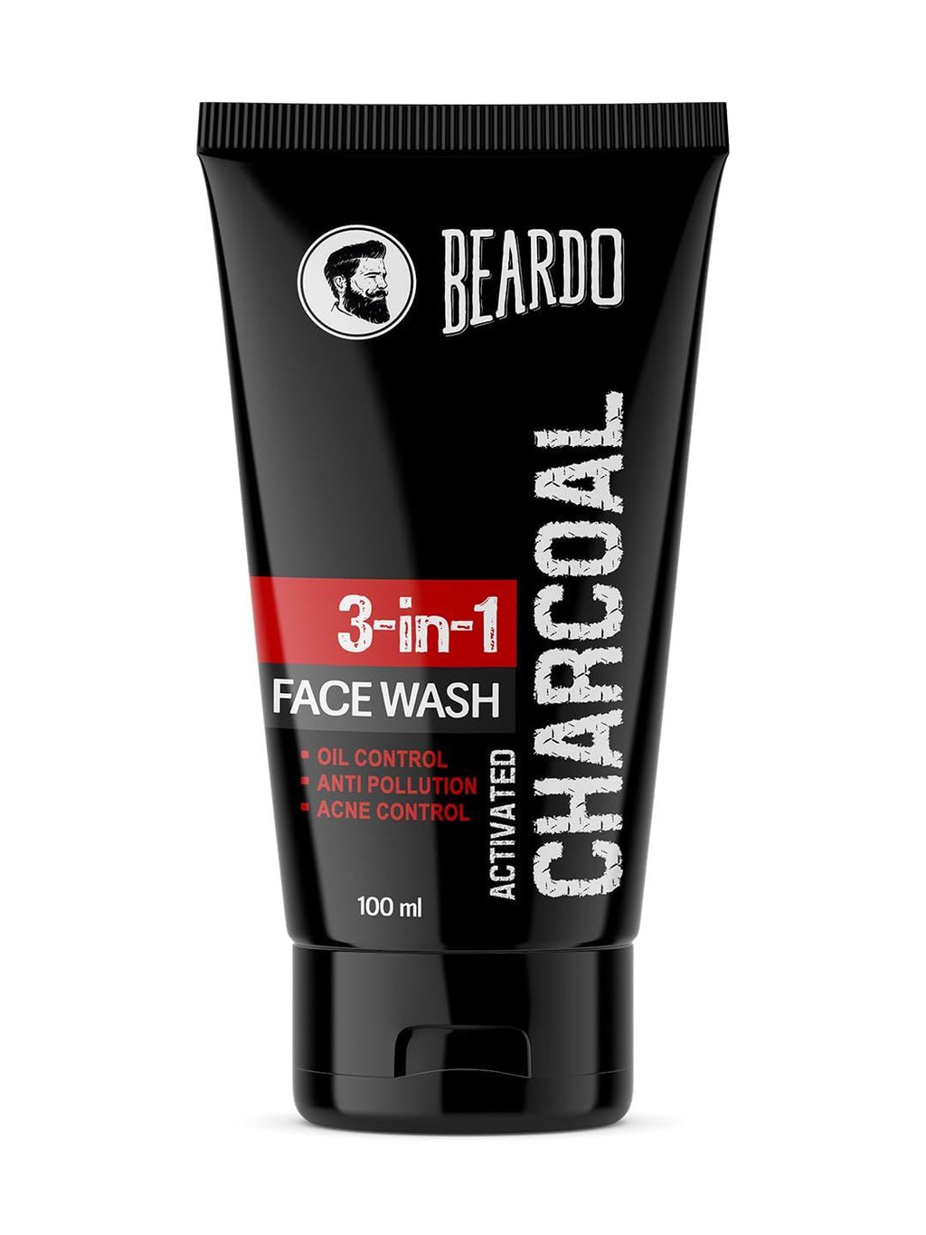 BEARDO CHARCOAL ACTIVATED 3 IN 1 FACE WASH 100ml