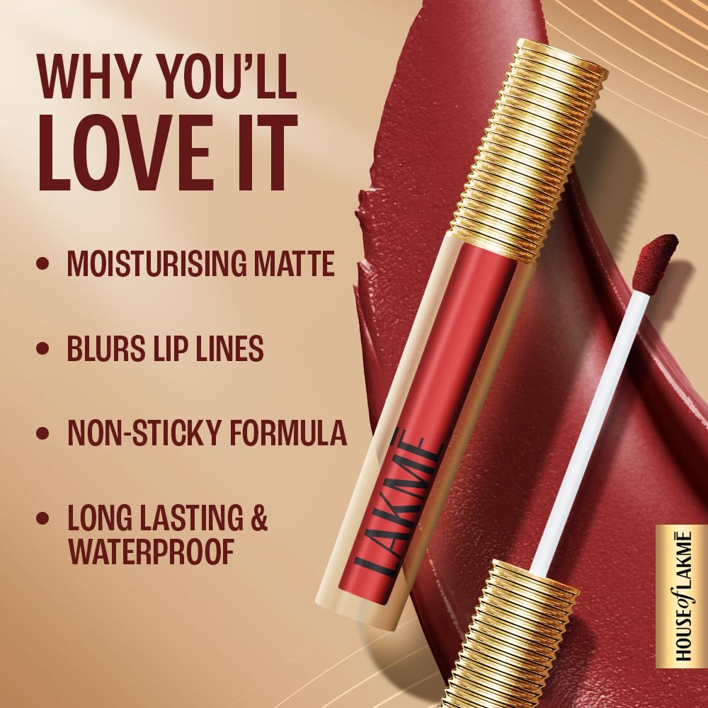 LAKME The Original Collection Ultimate Glam Liquid Lipstick - 02 Red Velvet