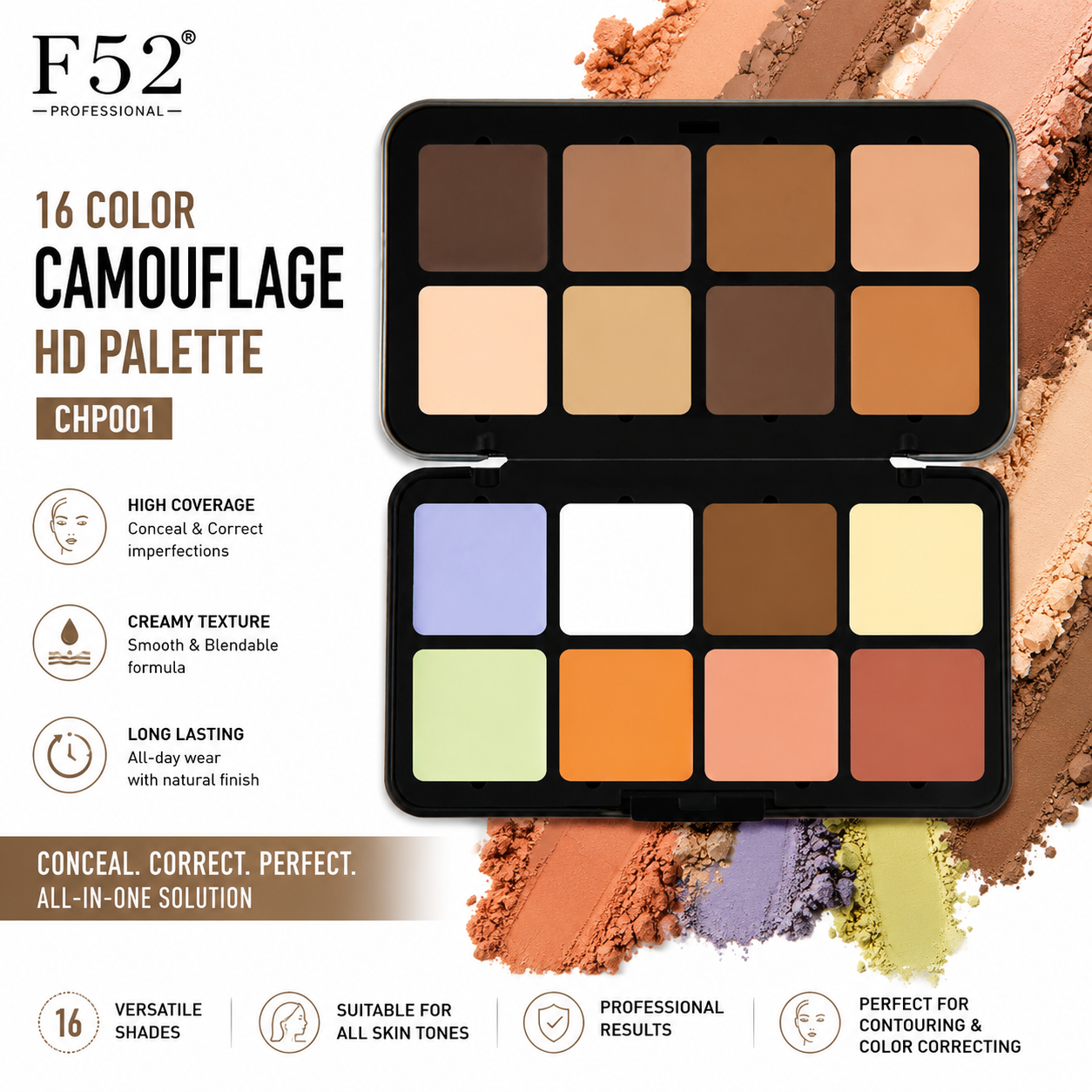 F52 16 COLOR CAMOUFLAGE HD PALLET CHP001
