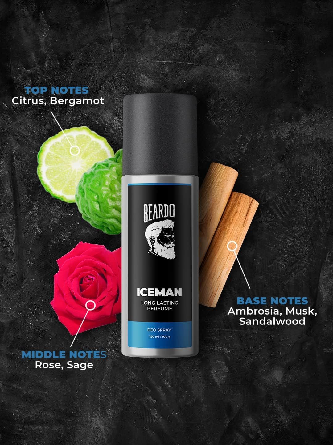 Beardo ICEMAN Body Spray for Men 150ml