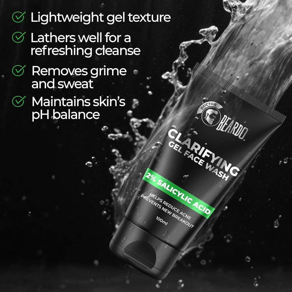 BEARDO CLARIFYING GEL FACE WASH 2% SALICYLIC ACID 100ml