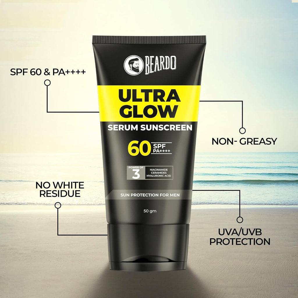 Beardo Ultra Glow Serum Sunscreen SPF 60 PA++++