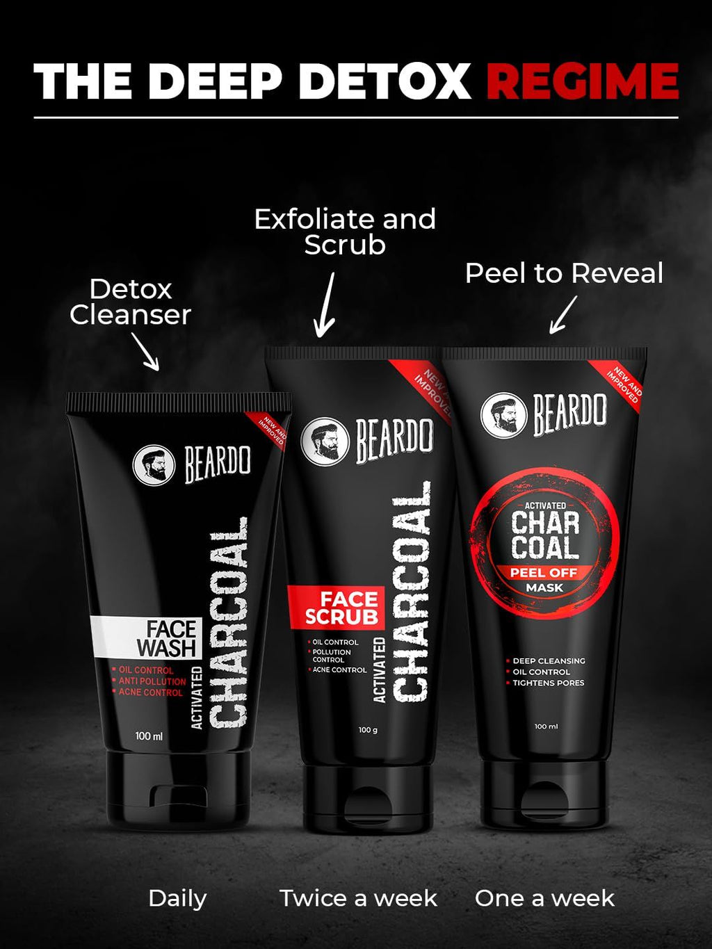 BEARDO ACTIVATED CHARCOAL FACE SCRUB 100g