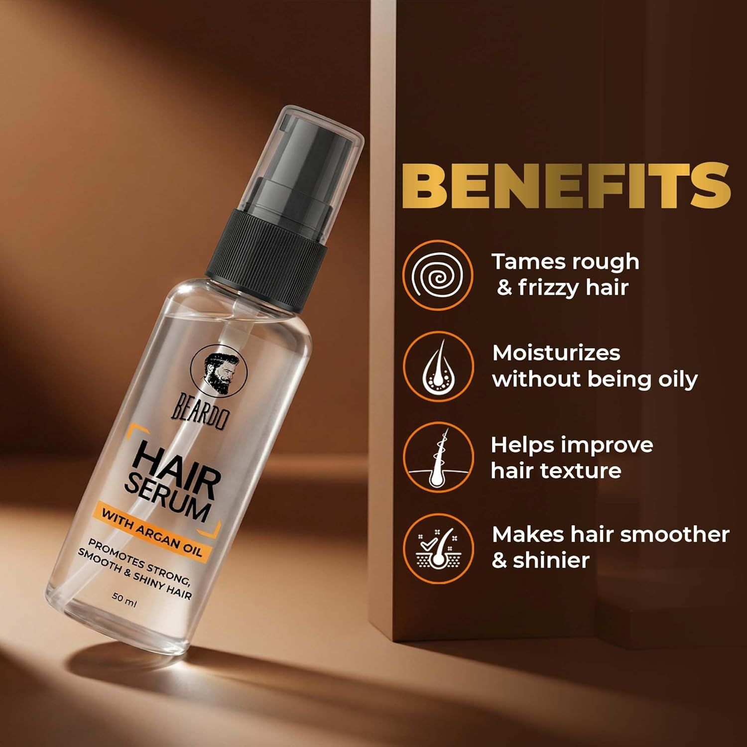 BEARDO HAIR SERUM WITH ARGAN OIL 50ml