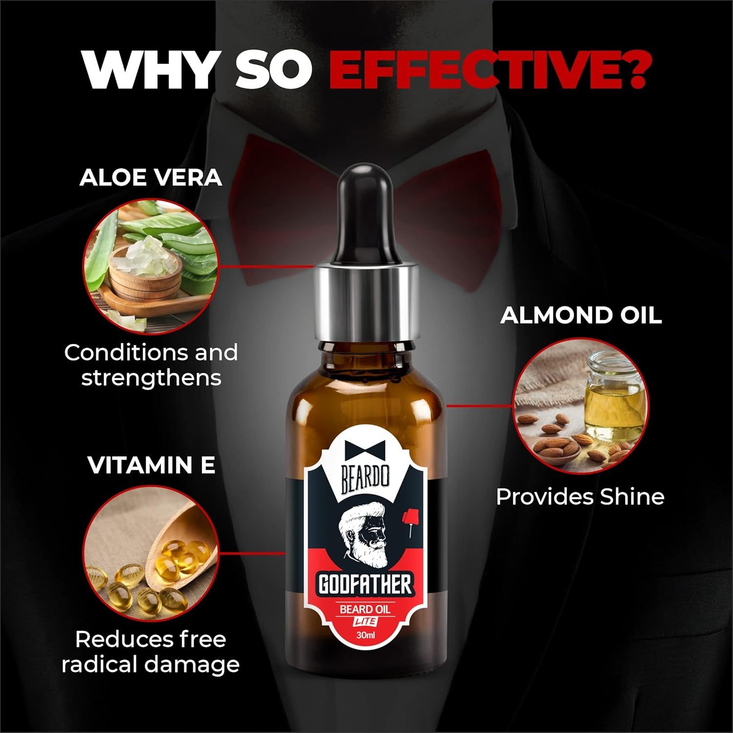 Beardo Godfather Lite Beard and Moustache Oil - 30 ml
