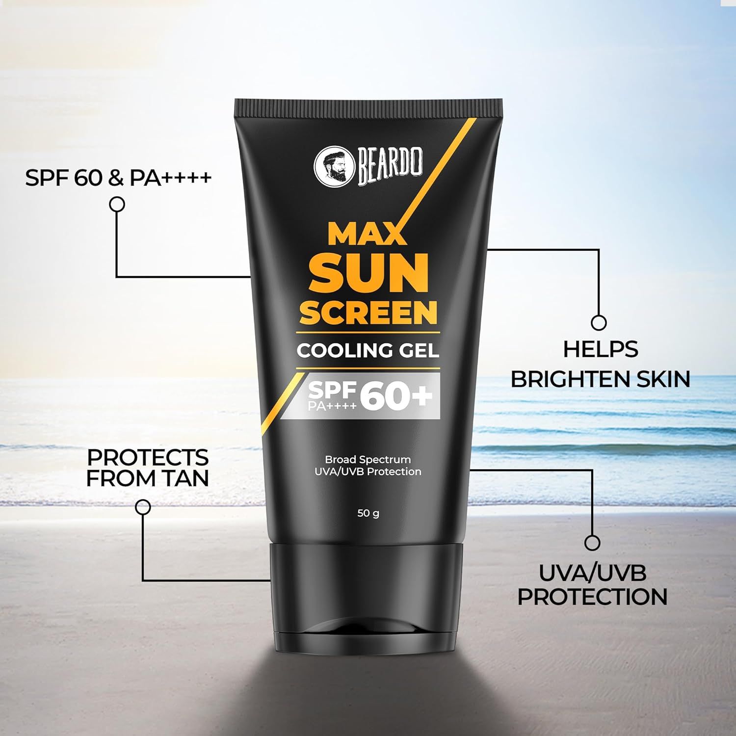 Beardo Max Cooling Gel Sunscreen SPF 60+ PA++++
