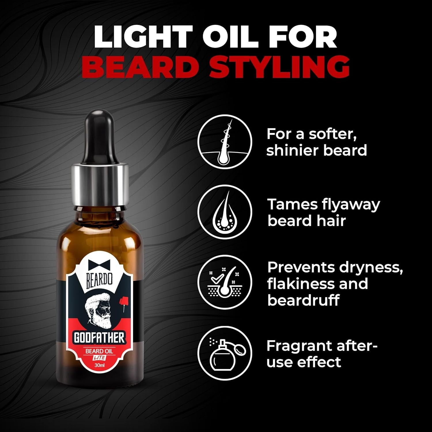 Beardo Godfather Lite Beard and Moustache Oil - 30 ml