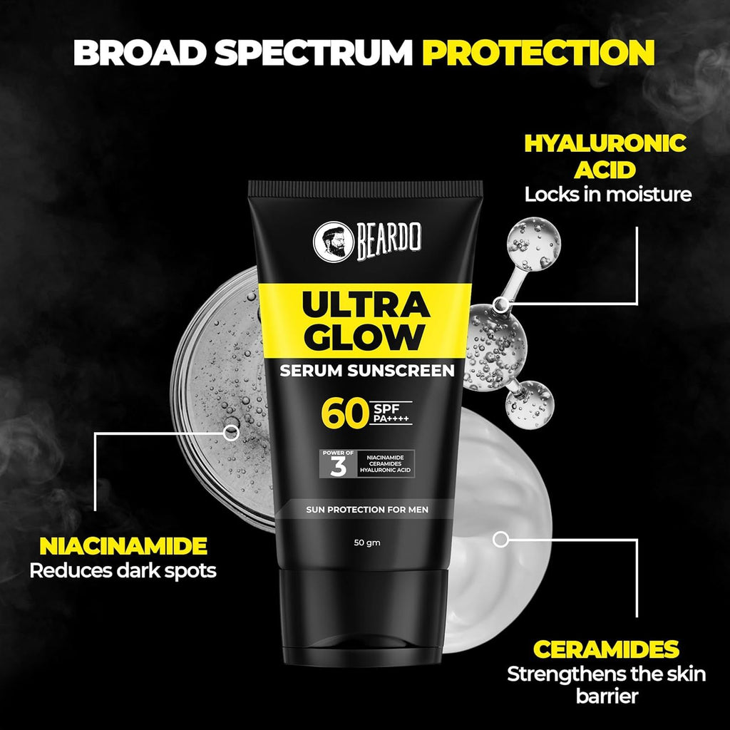 Beardo Ultra Glow Serum Sunscreen SPF 60 PA++++