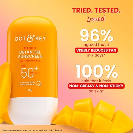 Dot & Key Mango Detan Gel Sunscreen SPF 50+ PA++++ 80 g