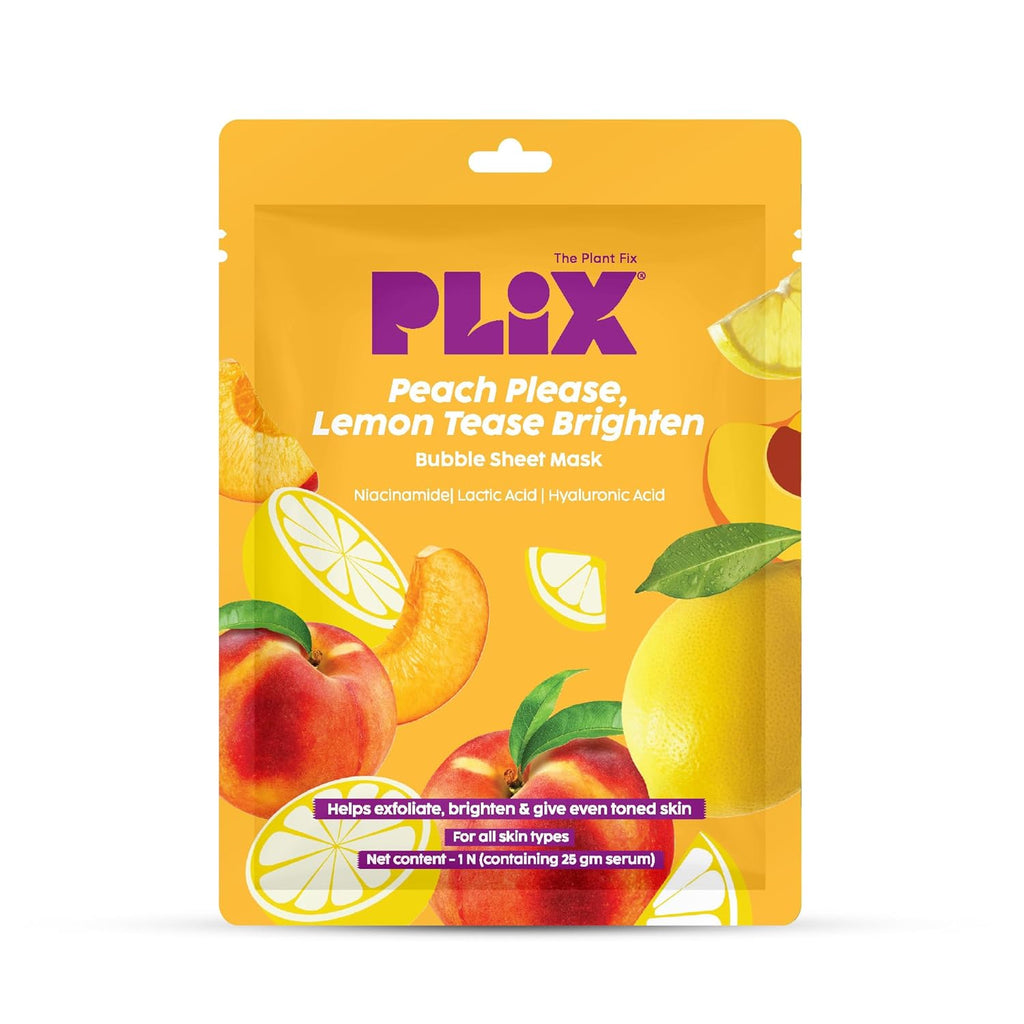 PLIX PEACH LEMON BUBBLE SHEET MASK