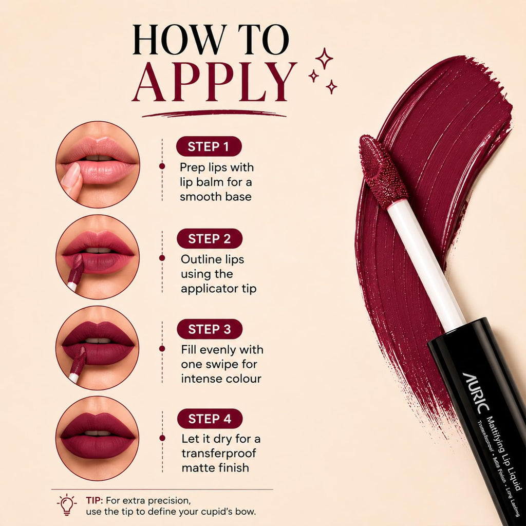 Auric Mattifying Lip Liquid - 4 ml